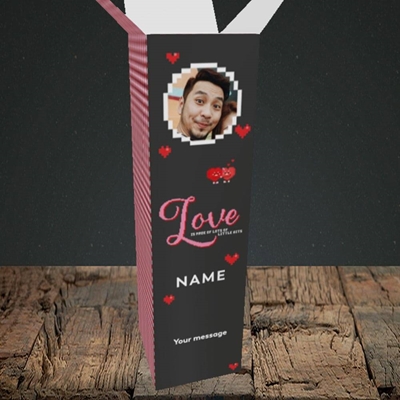 Picture of Love Bits, Valentine's Design, Upright Bottle Box