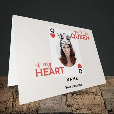 Picture of Queen Of My Heart, Valentine's Design, Landscape Greetings Card