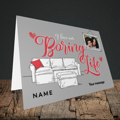 Picture of Boring Life, Valentine's Design, Landscape Greetings Card