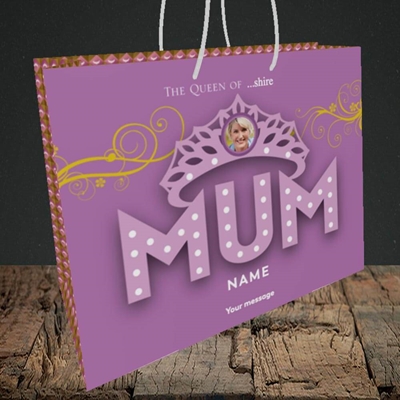 Picture of The Queen, Mother's Day Design, Medium Landscape Gift Bag