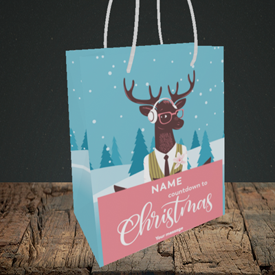 Picture of Countdown(Without Photo), Christmas Design, Small Portrait Gift Bag