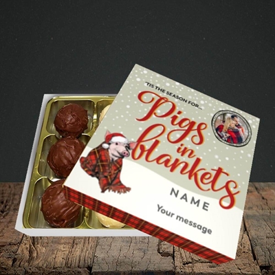 Picture of Pigs In Blankets, Christmas Design, Choc 9