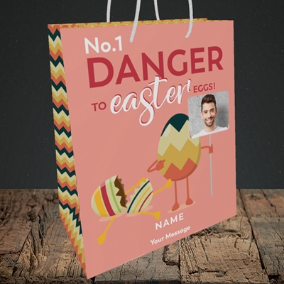 Picture of No.1 Danger, Easter Design, Medium Portrait Gift Bag