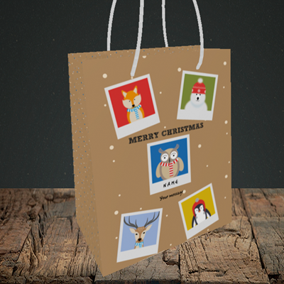 Picture of Animal Polaroid(Without Photo), Christmas Design, Small Portrait Gift Bag