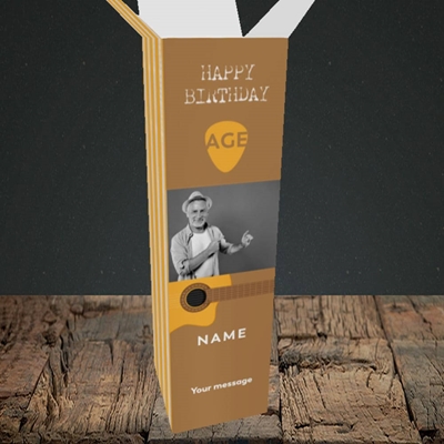 Picture of Acoustic Age, Birthday Design, Upright Bottle Box
