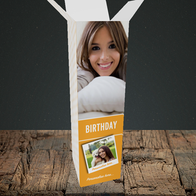 Picture of Photo, Birthday Design, Upright Bottle Box