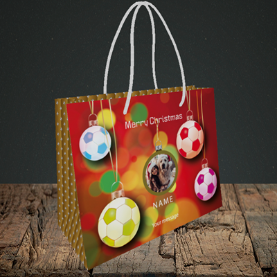 Picture of Christmas Baubles, Christmas Design, Small Landscape Gift Bag