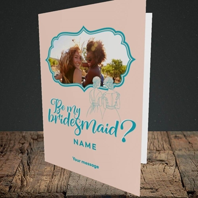 Picture of Be My Bridesmaid, Wedding Design, Portrait Greetings Card