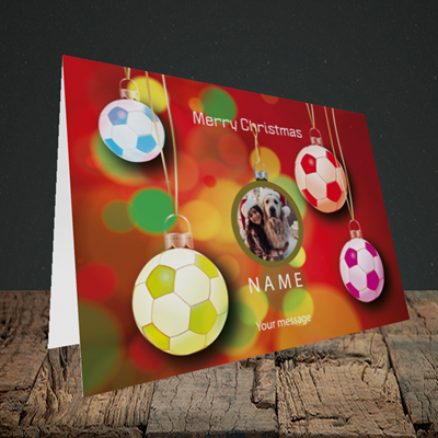 Picture of Christmas Baubles, Christmas Design, Landscape Greetings Card