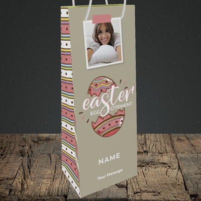 Picture of Egg-citement, Easter Design, Bottle Bag