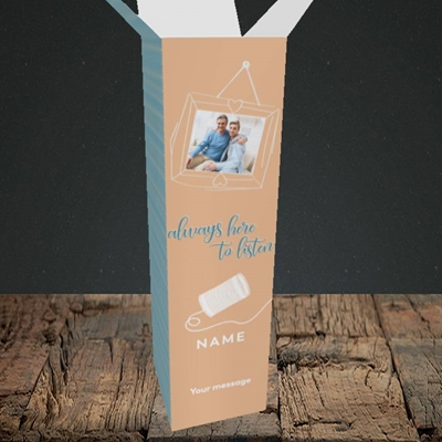 Picture of Always Here, Thinking of You Design, Upright Bottle Box