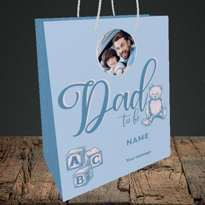 Picture of Dad To Be, Pregnancy Design, Medium Portrait Gift Bag