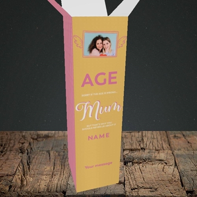Picture of Wrong Age Mum, Birthday Design, Upright Bottle Box
