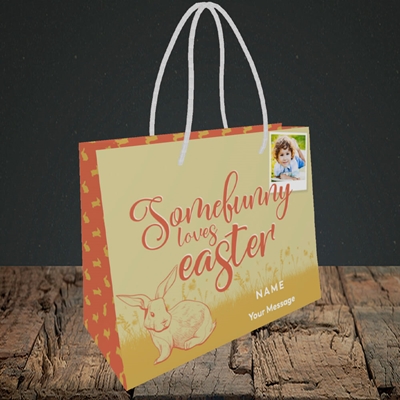 Picture of Somebunny, Easter Design, Small Landscape Gift Bag