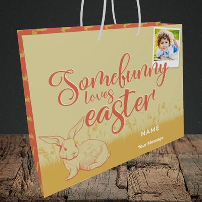Picture of Somebunny, Easter Design, Medium Landscape Gift Bag