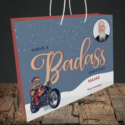 Picture of Badass, Christmas Design, Medium Landscape Gift Bag