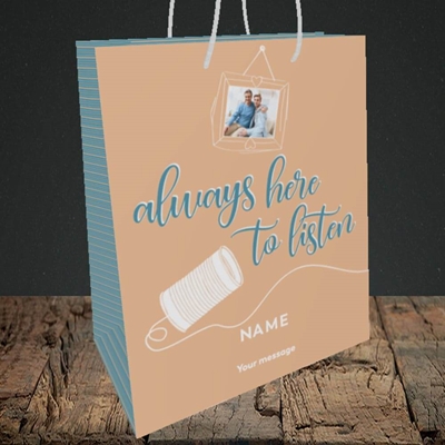 Picture of Always Here, Thinking of You Design, Medium Portrait Gift Bag