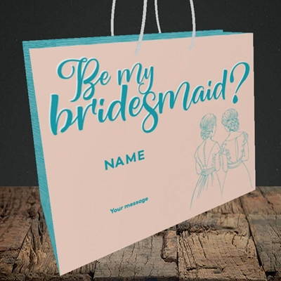 Picture of Be My Bridesmaid(Without Photo), Wedding Design, Medium Landscape Gift Bag