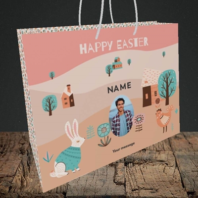 Picture of Easter Farm, Easter Design, Medium Landscape Gift Bag