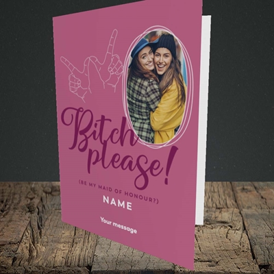 Picture of Bitch Please!, Wedding Design, Portrait Greetings Card
