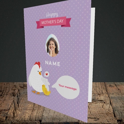 Picture of Hen & Chick, Mother's Day Design, Portrait Greetings Card
