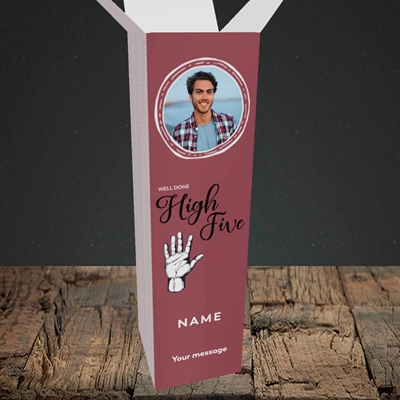Picture of Well Done High Five, Celebration Design, Upright Bottle Box