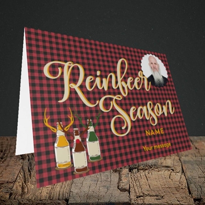 Picture of Reinbeer, Christmas Design, Landscape Greetings Card