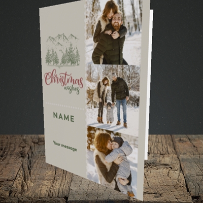 Picture of Winter Wishes, Christmas Design, Portrait Greetings Card