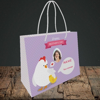 Picture of Hen & Chick, Mother's Day Design, Small Landscape Gift Bag