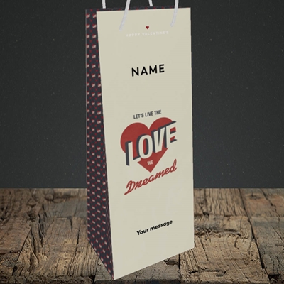 Picture of let's live the love (Without Photo), Valentine's Design, Bottle Bag