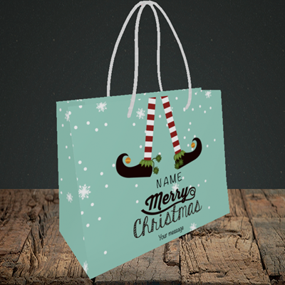 Picture of Elf, (Without Photo) Christmas Design, Small Landscape Gift Bag