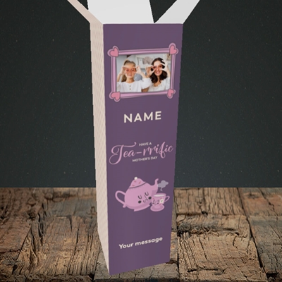 Picture of Tea-rrific, Mother's Day Design, Upright Bottle Box