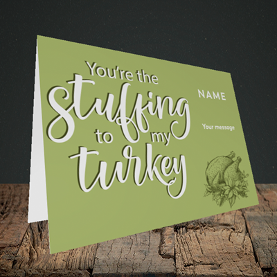 Picture of Stuffing To My Turkey(Without Photo), Landscape Greetings Card