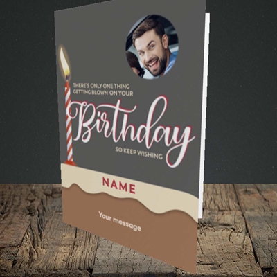 Picture of Wishing To Be Blown, Birthday Design, Portrait Greetings Card