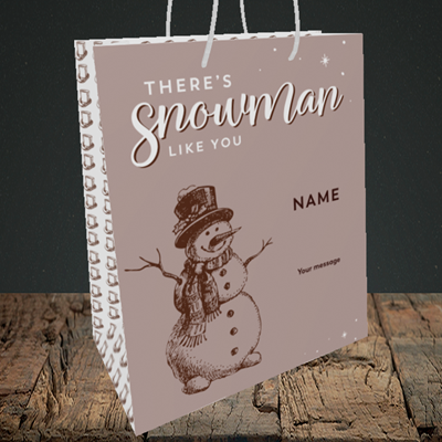 Picture of Snowman Like You(Without Photo), Christmas Design, Medium Portrait Gift Bag