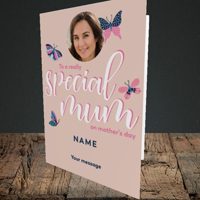 Picture of Butterflies, Mother's Day Design, Portrait Greetings Card