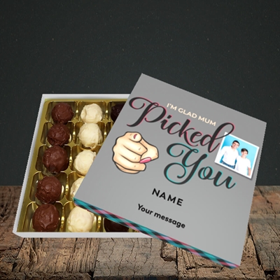 Picture of Mum Picked You, Father's Day Design, Choc 25