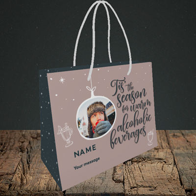 Picture of Tis The Season, Christmas Design, Small Landscape Gift Bag