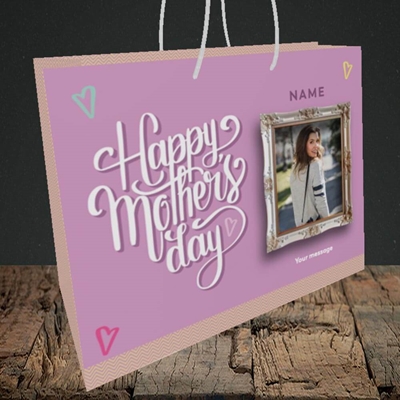 Picture of Happy Mother's Day, Mother's Day Design, Medium Landscape Gift Bag