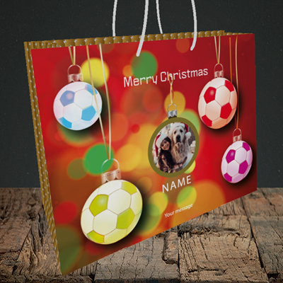 Picture of Christmas Baubles, Christmas Design, Medium Landscape Gift Bag