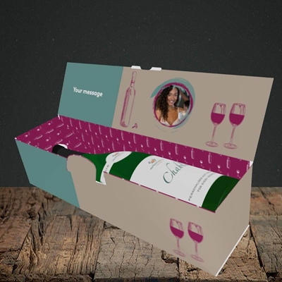 Picture of Didn't Drink, Mother's Day Design, Lay-down Bottle Box