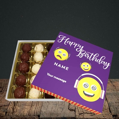 Picture of Smileys, (Without Photo) Birthday Design, Choc 25