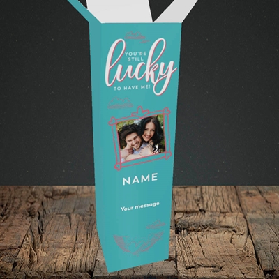 Picture of Still Lucky To Have Me, Anniversary Design, Upright Bottle Box